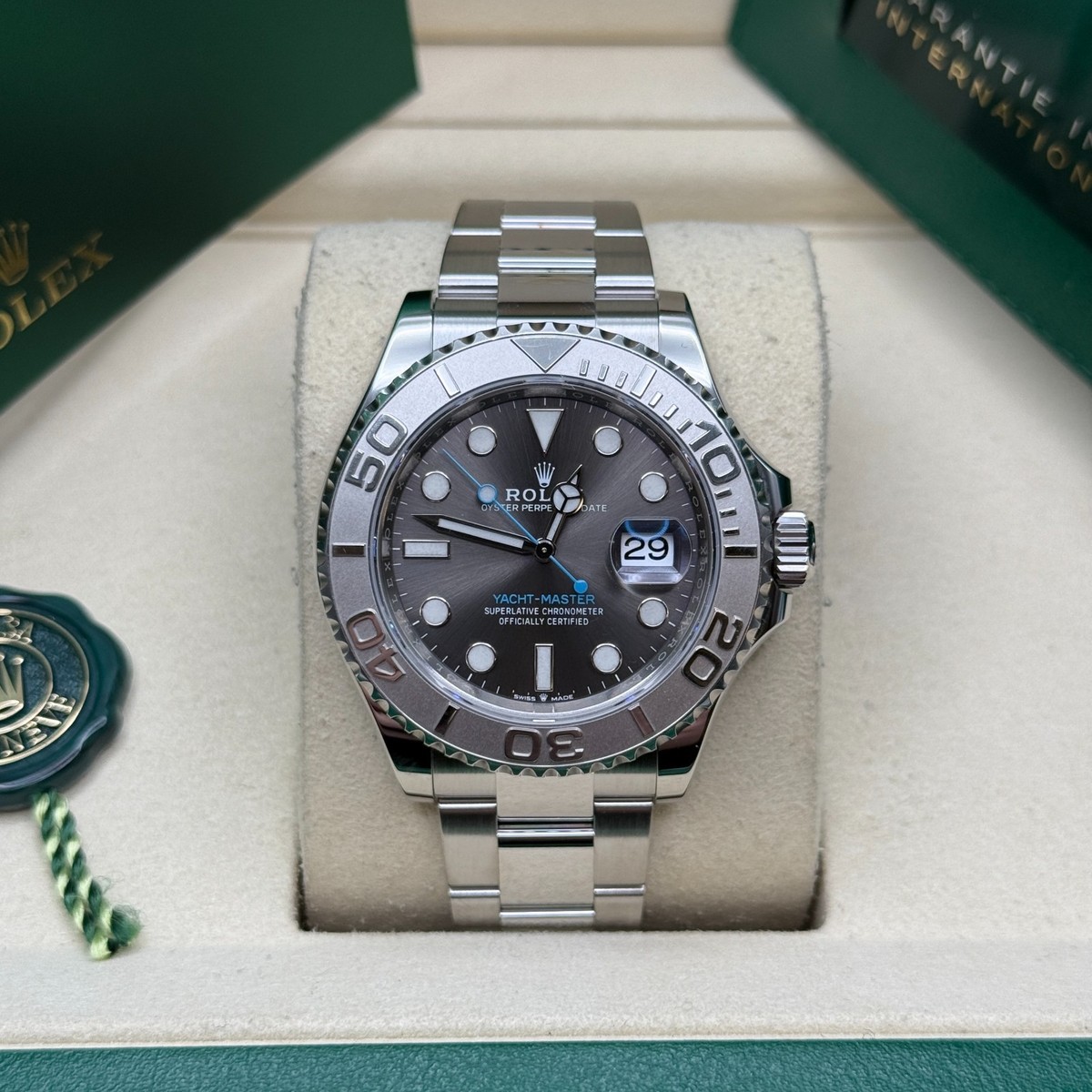 Rolex Yacht-Master 40 Rhodium Slate Grey Dial Platinum Bezel