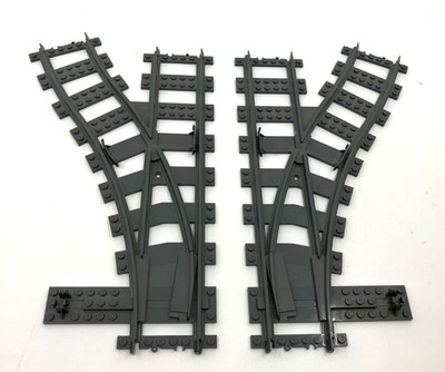 LEGO City Train Track Lot - 1 Ea RC Switch Point Right (53404) and Left (53407)