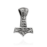 KettenanhäNger Thors Hammer 925 Silber 20X13Mm SilberanhäNger Wikinger Amulett