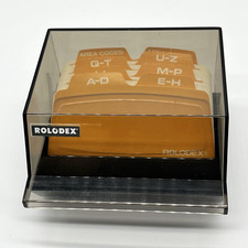 Vintage Rolodex S-300 C Petite Address Card File Smoke Lid w/A-Z Dividers