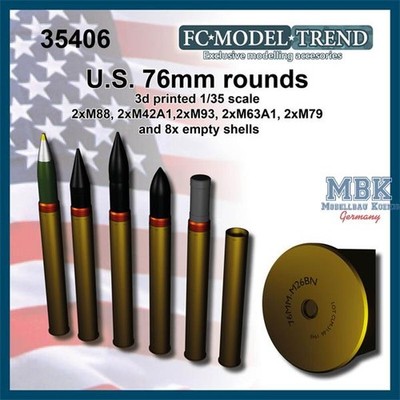 FC MODEL TREND FCMT35406 US 76mm rounds for M4 Sherman & M18 Hellcat