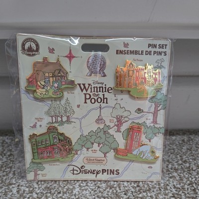 2026 Disney Parks Winnie Puuh Epcot World Showcase UK Pavillon 4 Pin Set