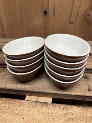 Vintage Hall 550 Oval Boston Baker Serving Dishes Potato Brown Set of 9 USA