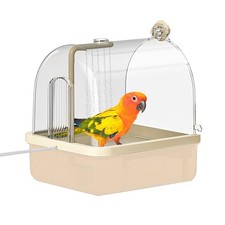 Bird Bath for Cage, Automatic Parakeet Bath with Pump, Indoor Bird Shower wit...