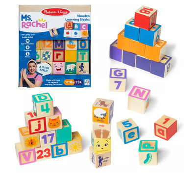 Ms. Rachel Wooden Learning Blocks- Melissa & Doug. New.