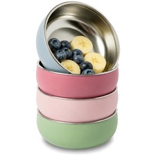 Set of 4 Non-Toxic 5  Child Bowls - Unbreakable with Silicone Non-Slip Base