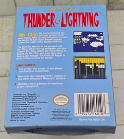 Thunder & Lightning (NES) - Romstar - Authentic Nintendo - REV-A CIB w/ Poster