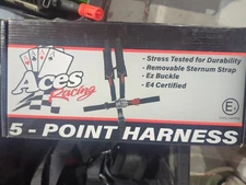 Aces Racing 5 Point Harness With 2 Inch Padding (Black) Black