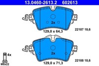 Ate 13.0460-2613.2 Bremsbelagsatz, Scheibenbremse FüR BMW Mini