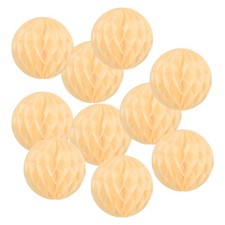 10 pièces pompons en papier 4" pour décoration murale, beige jaune