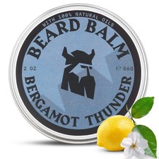 Viking Beard Balm 2oz Leave-In Conditioner with Argan, Jojoba, Bergamot