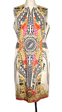 BEAUTIFUL VERSACE COLLECTION SLEVELESS MIDI DRESS MULTICOLOURED 48 EU 16 UK