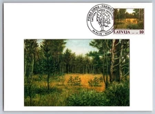 Latvia 1998 Trees FDC Maxi Cards w/Pictorial Cancel