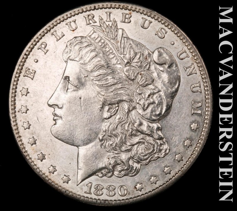 1880-S Silver Morgan Dollar - Scarce  High Grade  Lustrous  No Reserve  #L3967
