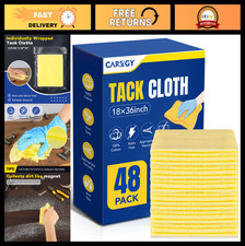 48Pcs Tack Cloths for Woodworking  Painting - Dust Removal, 18x36 Inches, Wax-F