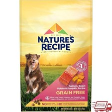 Grain Free Salmon Dog Food Dry Nutrition Healthy Digestion Skin Coat 12lb New