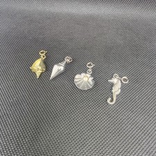 Charms Beach Silver Tone And Gold Tone Coastal Ocean Tropical Lot Of 4