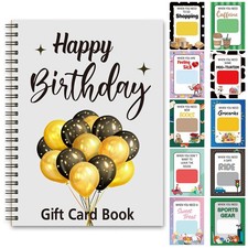 Motiskyy Happy Birthday Gift Card Book 7x5" Organizer, Classic
