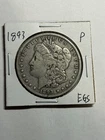 1893-P Morgan Silver Dollar $1 Nice Original VF+ Key Date