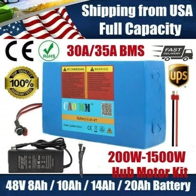 48V 8Ah 10Ah 14Ah 20Ah li-ion Battery 200W-1500W ebike Scooter Electric Bicycle