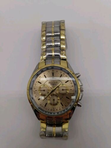 ROSRA Men's Watch No.36. Two Tone Band Gold Tone Dial Brand - Picture 2 of 6