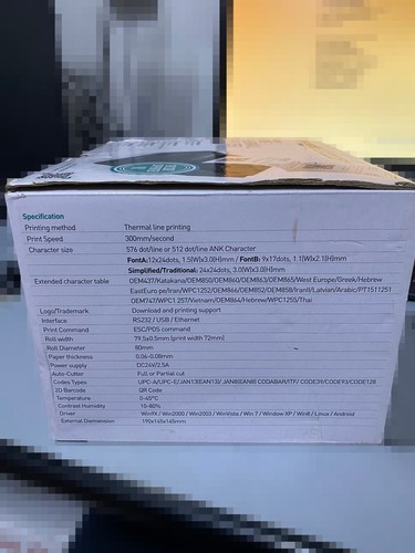 STAMPANTE ETICHETTATRICE MACH POWER ESC/POS 80MM, 300M/S - Foto 2 di 3