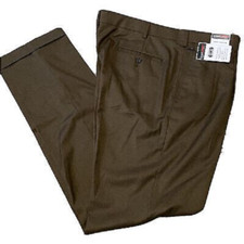 Roundtree Yorke Mens New Travel Smart Dress Pants Trousers Slacks 32 32x32 Brown