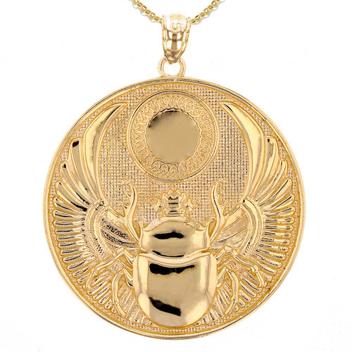 Solid 14k Yellow Gold Ancient Egyptian 