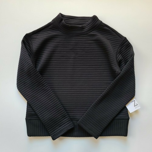 Zella Girls Activewear Top Ribbed Long Sleeve Black Small 7/8 - Picture 2 of 12