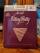 Hanes Fitting Pretty Light Control Top Pantyhose Fawn 2X Up To 5' 6"  260 Lbs.