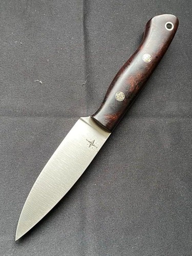 Bark River Mini Aurora CPM3V Desert Ironwood Burl Mosaic Pins Fixed Knife Unused - Picture 5 of 15