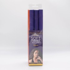 DONNA SOFT TWIST ROLLERS - 10 " LONG - 14 ROLLERS - ORANGE PURPLE
