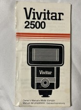 Vivitar 2500 Flash Guide Manual O40725