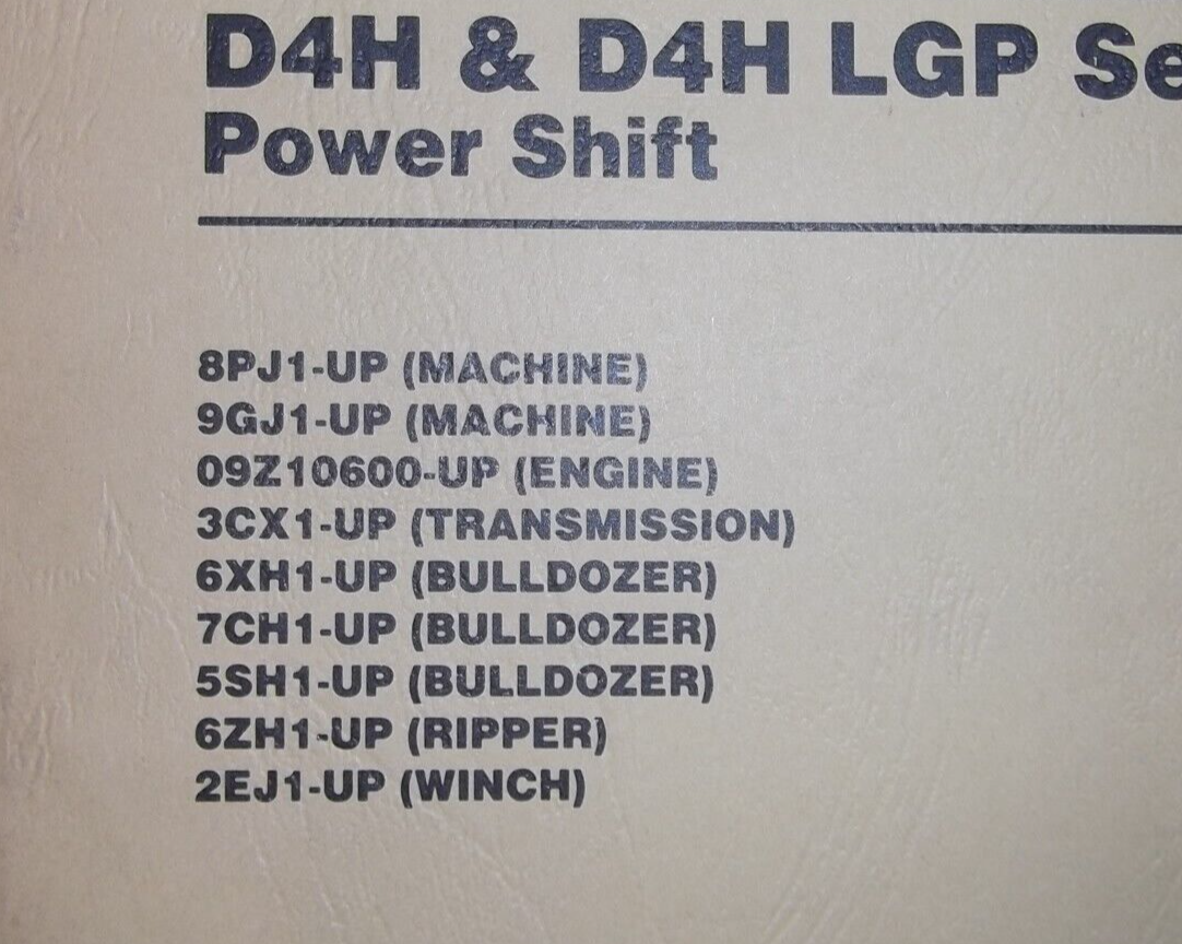 CAT CATERPILLAR D4H & D4H LGP SEIRES II TRACTOR DOZER PARTS