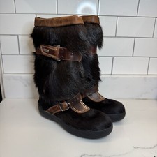 Stivali da neve Pajar Scarlet Italy pelliccia marrone Yeti dopo sci donna prezzo al pubblico consigliato $379