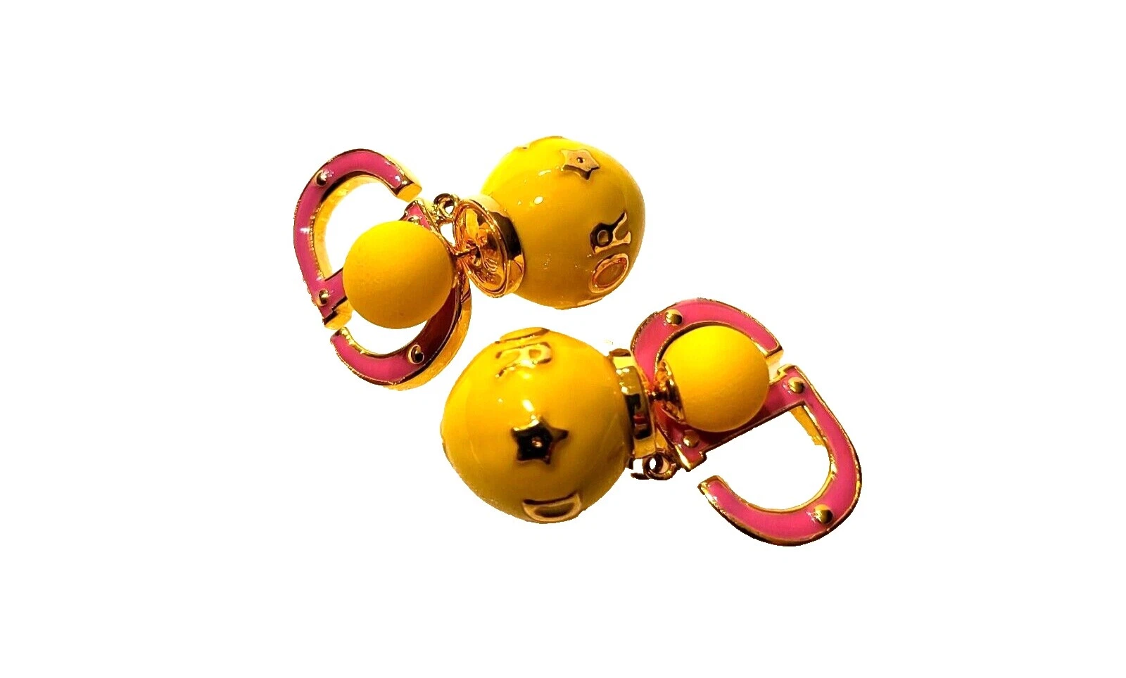 Chapado en oro Amarillo de Lucite Stud Pendientes de Moda