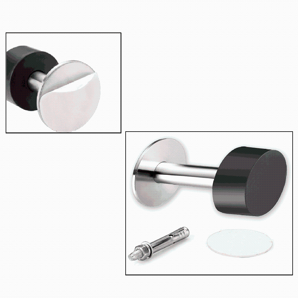 Home Door Stop Doorstops Stainless Steel Anticollision Perforationfree eBay