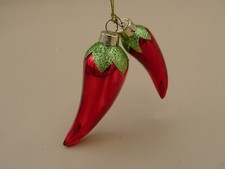 Red Hot Chili Peppers Glass Christmas Tree Ornament