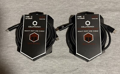 X2 Celltronix TITANIUM Heavy Duty USB Cables Type C To C 6 Feet Long  iPhone 16