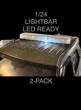 1/24 SCALE LIGHTBAR STRAIGHT LED READY 2-PACK MODEL CAR POLICE FIRE EMS