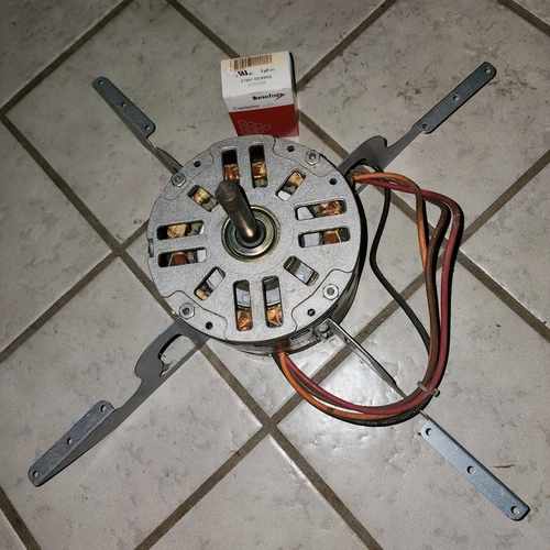 Used Rheem Ruud 51-23103-05 oem blower motor F48B56A94 208-230v 1/8hp 2sp