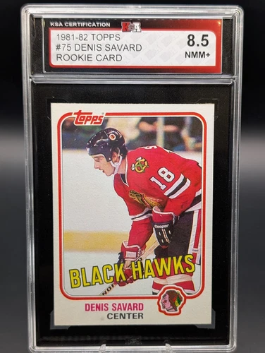 1981-82 Topps Hockey NHL #75 Denis Savard RC HOF KSA 8.5