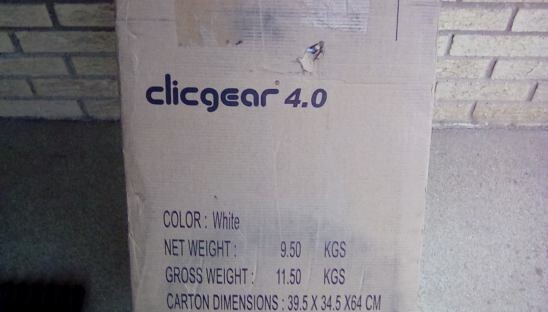 *FACTORY SEALED* CLICGEAR MODEL 4.0 PUSH/PULL 3 WHEEL GOLF CART - WHITE