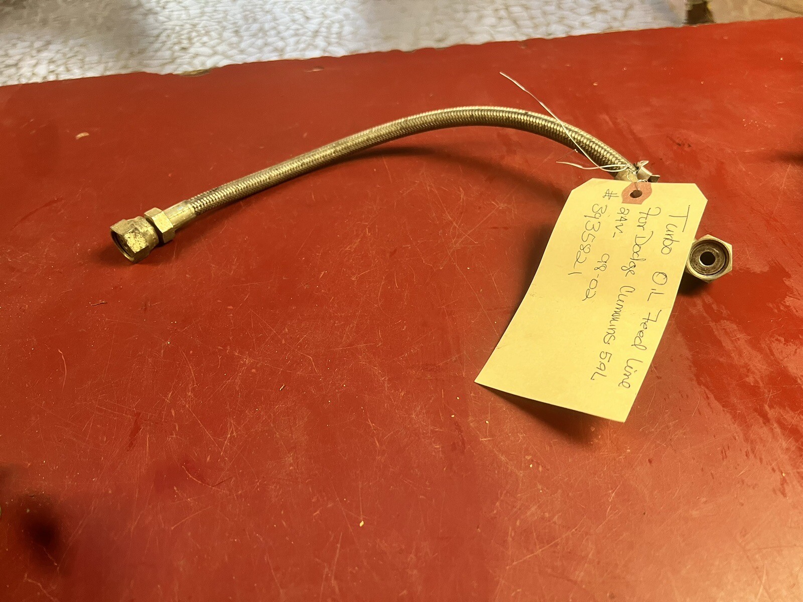 Turbo oil feed Line for Dodge Cummins 5.9L 24V 9802 eBay