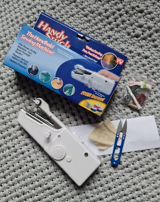Handy Stitch Mini tragbare kabellose Handnähmaschine mit Faden Kleidung
