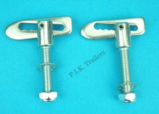 2 x Anti Luce M8 x 38mm Drop Lock Catch Tail Gate Fastener - Trailer & Kennel