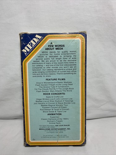 Groove Tube (VHS, 1978, MEDA) Ken Shapiro, Chevy Chase - First Release - Amazing - Imagen 2 de 8