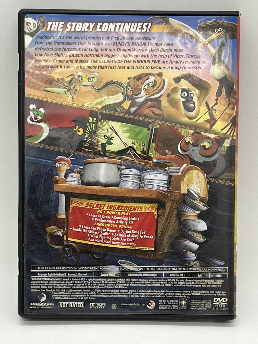 Secrets of The Furious Five (DVD, 2008) the Kung Fu Panda