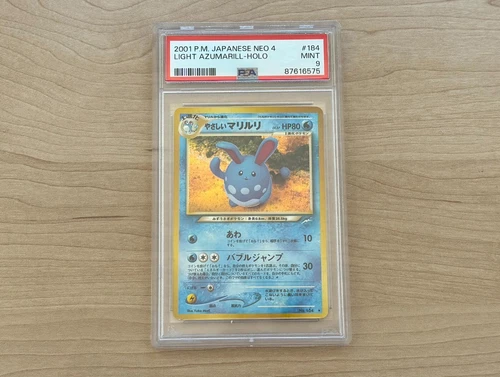 Japanese Light Azumarill Holo No. 184 Neo 4 2001 PSA 9