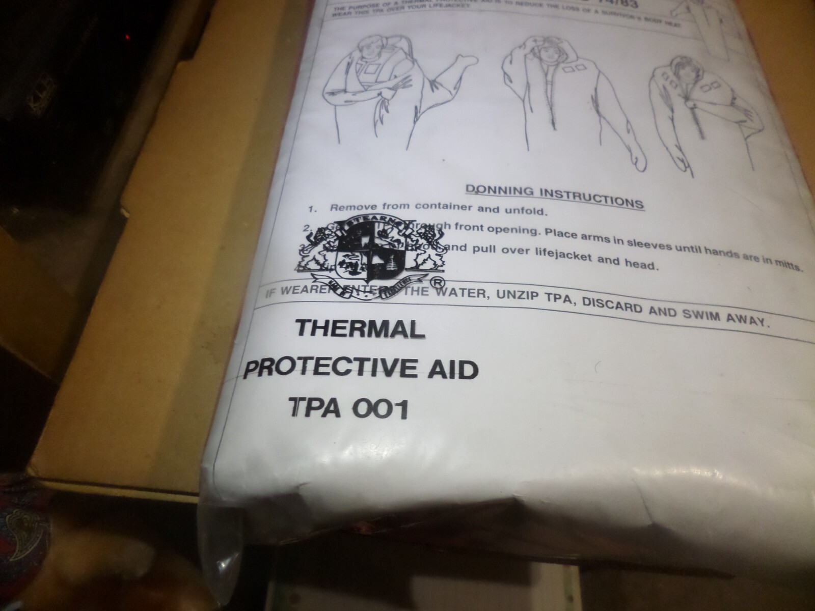 2 Stearns Thermal Protective Aid for Boat Model No.tpa001 Solas 74/83